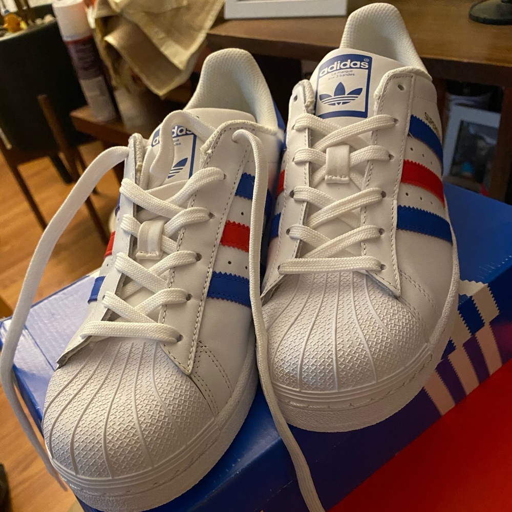 Adidas SUPERSTAR blue & red -NWT-